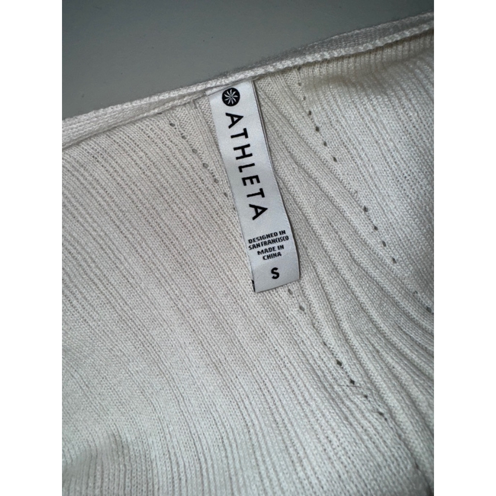 Athleta Asymmetrical Cardigan Sweater Size S White - Picture 6 of 9